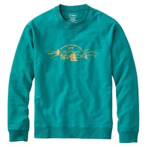 L.L.Bean Mens Comfort Camp Crewneck National Park Size M